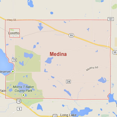 Formaneck Irrigation Medina sprinkler irrigation system installation, maintenance and repair service area map near Medina, MN.