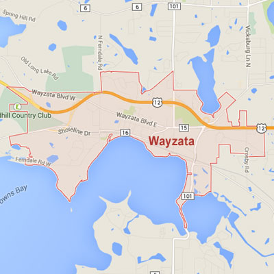 Formaneck Irrigation Wayzata sprinkler irrigation system installation, maintenance and repair service area map near Wayzata, MN.