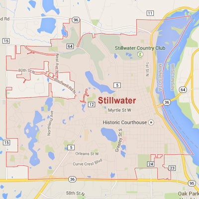 Formaneck Irrigation Stillwater sprinkler irrigation system installation, maintenance and repair service area map near Stillwater, MN.