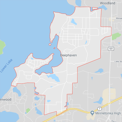 Formaneck Irrigation sprinkler irrigation system installation, maintenance and repair service area map near Deephaven, MN.