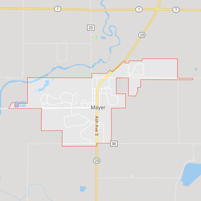 Formaneck Irrigation sprinkler irrigation system installation, maintenance and repair service area map near Mayer, MN.