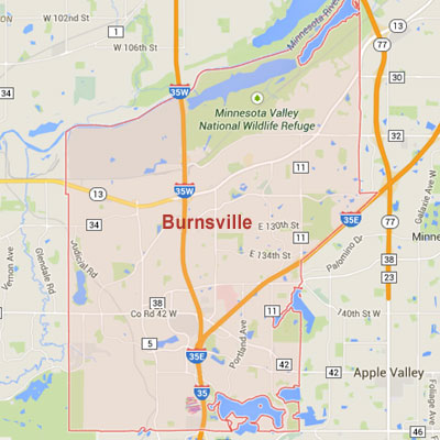 Formaneck Irrigation sprinkler irrigation system installation, maintenance and repair service area map near Burnsville, MN.